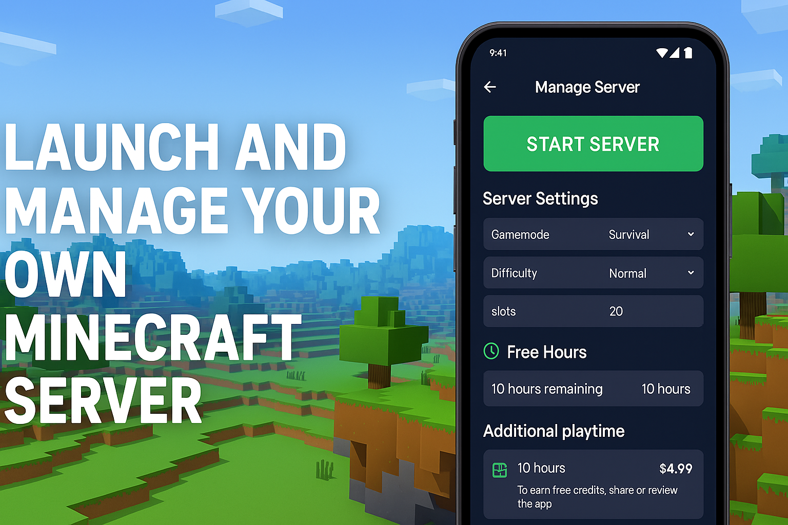 Minecraft Server Management App